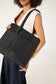 LUSIK Vegan Tote Bag – Grain | Color: Black - variant::black