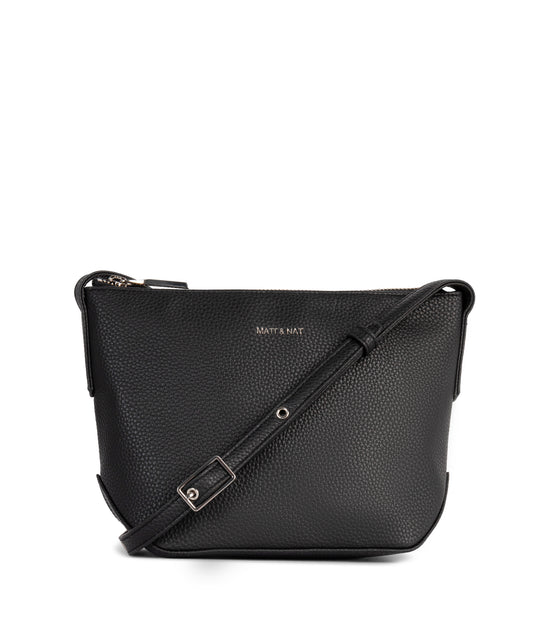 SAM Vegan Crossbody Bag - Grain | Color: Black - variant::black