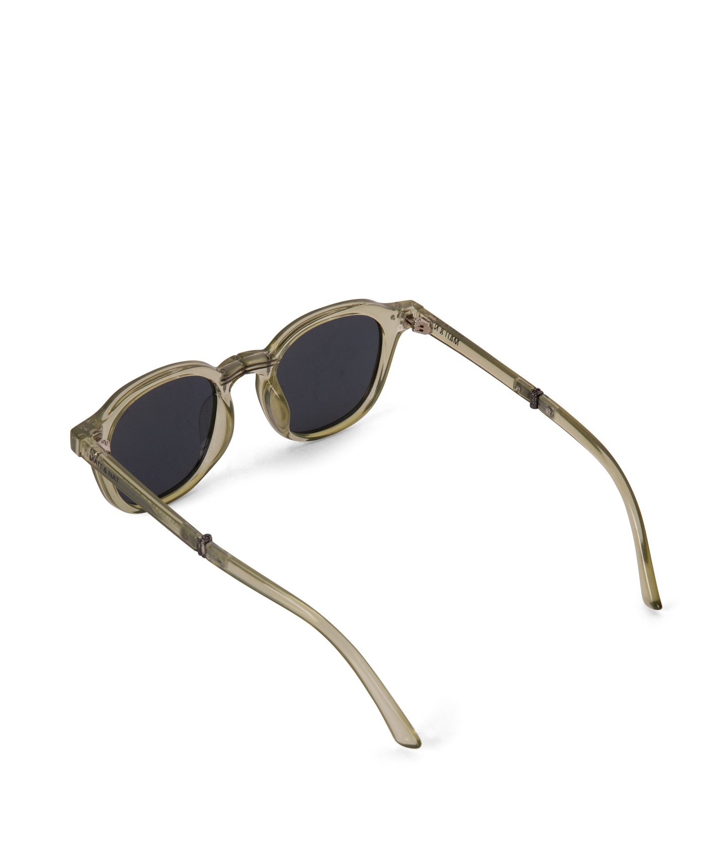 NIKA Round Foldable Recycled Sunglasses | Color: Clear - variant::clear