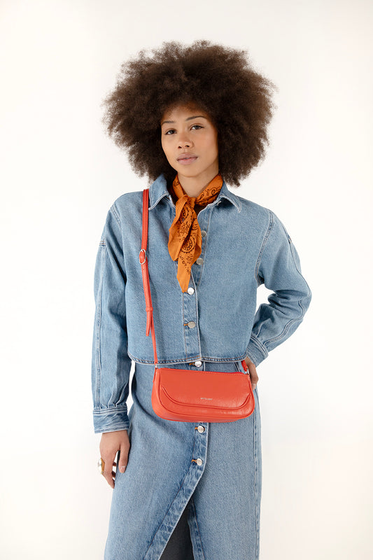 BUDDY Vegan Crossbody Bag – Theme | Color:Tomato- variant::tomato