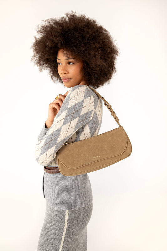 LENE Vegan Shoulder Bag – Solstice | Color: Latte - variant::latte