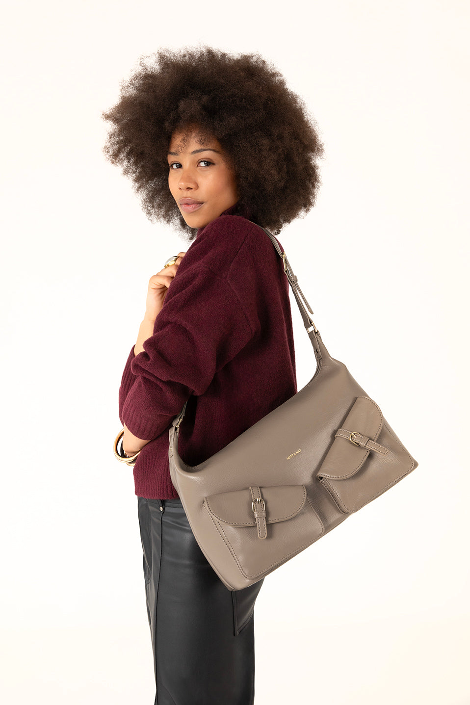 MALDA Vegan Shoulder Bag – Theme | Color: Sepia- variant::sepia