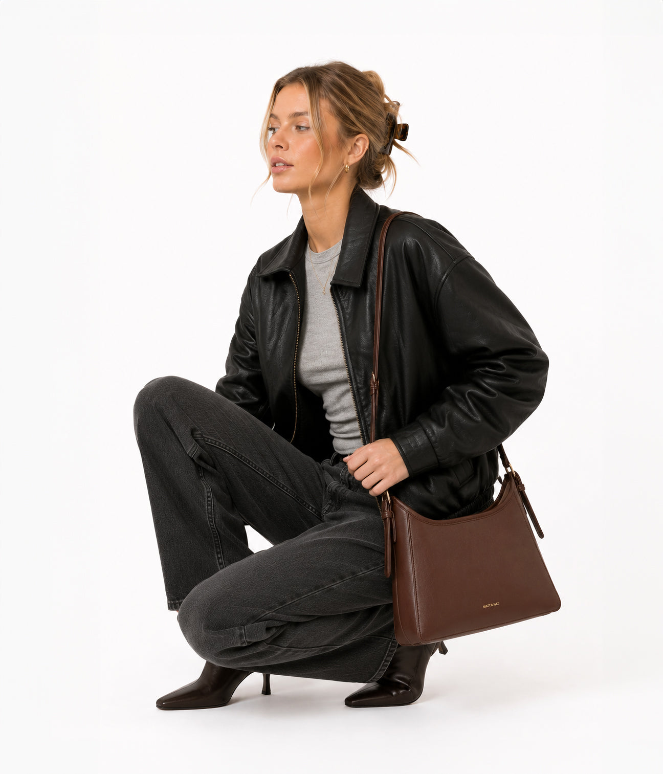 TERRA Vegan Crossbody Bag - Forum | Color: Black - variant::black