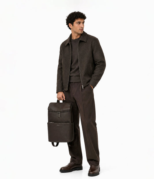DEAN Vegan Backpack - Grain | Color: Fudge - variant::fudge