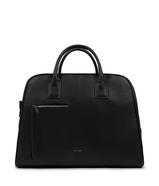 DENIS Vegan Weekender Bag - Grain | Color: Black - variant::black