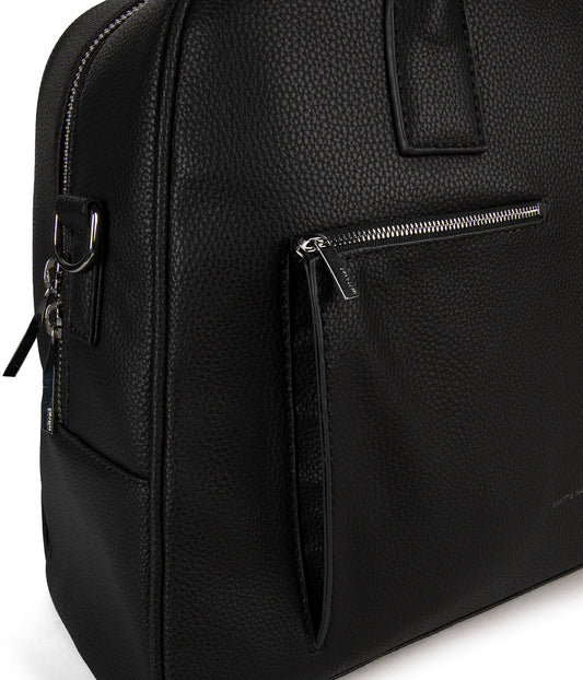 DENIS Vegan Weekender Bag - Grain | Color: Black - variant::black