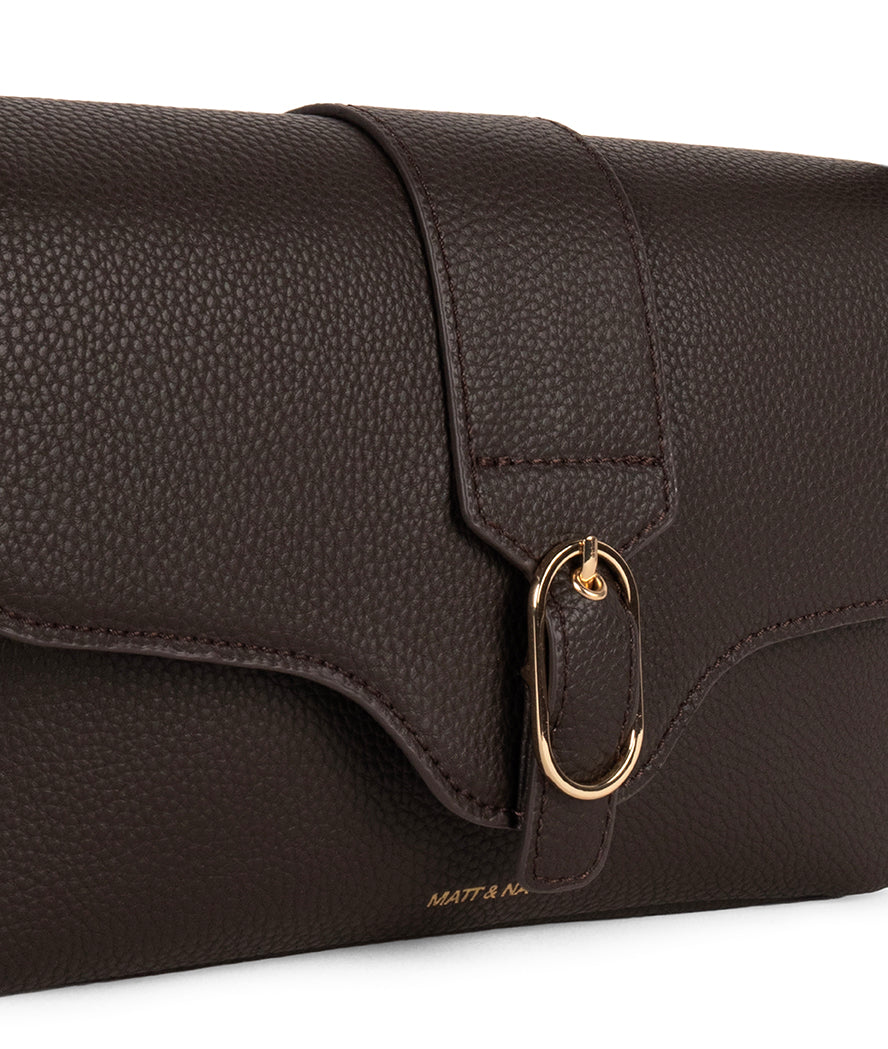 ISABELLE Vegan Shoulder Bag – Grain | Color: Fudge - variant::fudge