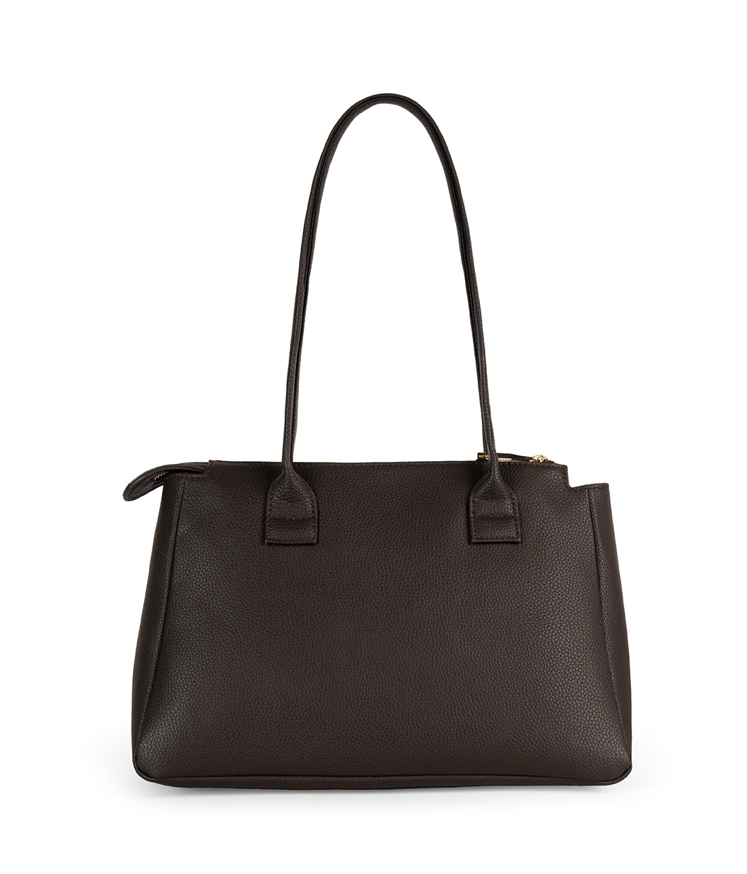 JORDI Vegan Tote Satchel – Grain | Color: Fudge - variant::fudge
