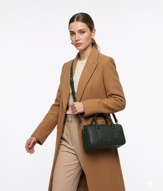 LUCE Vegan Crossbody Bag - Grain | Color: Almond - variant::almond