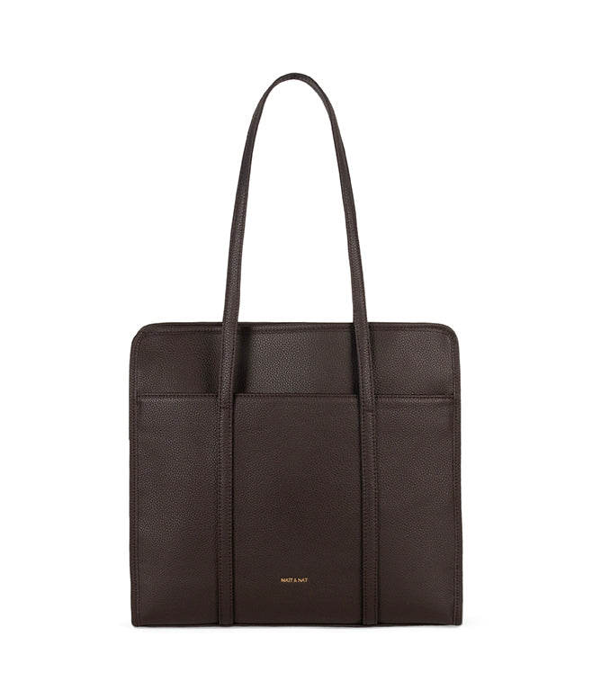 LUSIK Vegan Tote Bag - Grain | Color: Fudge - variant::fudge
