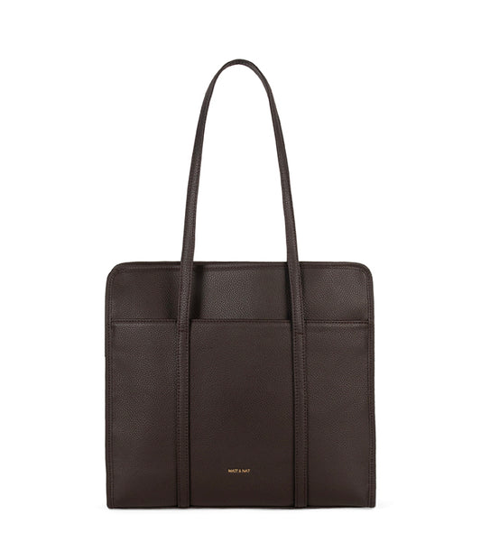 LUSIK Vegan Tote Bag - Grain | Color: Fudge - variant::fudge