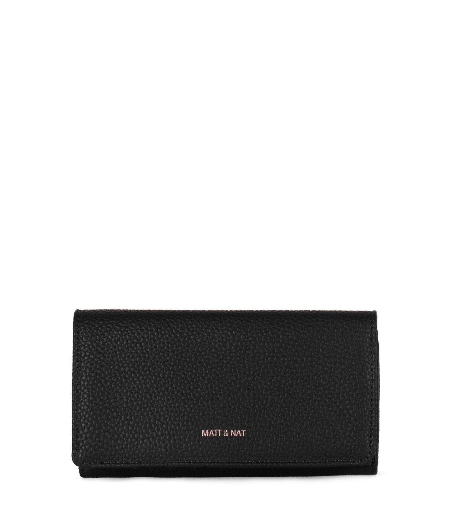 MAIRI Vegan Wallet - Grain | Color: Black - variant::black