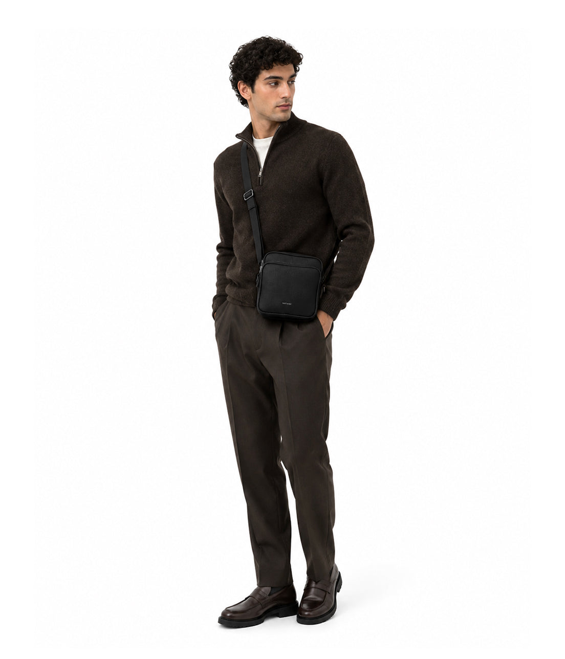 MARC Vegan Crossbody Bag - Grain | Color: Fudge - variant::fudge