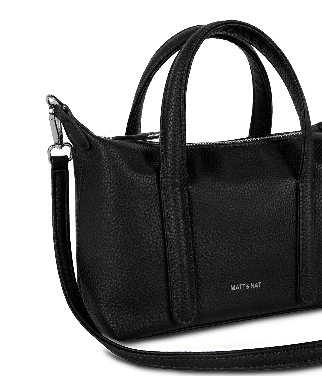 MOLA Vegan Crossbody Bag - Grain | Color: Black - variant::black