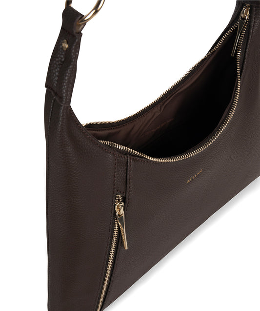 MORGAN Vegan Hobo Bag - Grain | Color: Fudge - variant::fudge