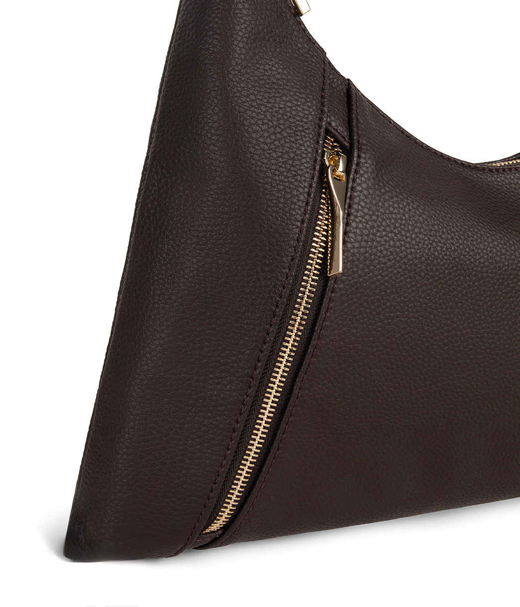 MORGAN Vegan Hobo Bag - Grain | Color: Fudge - variant::fudge