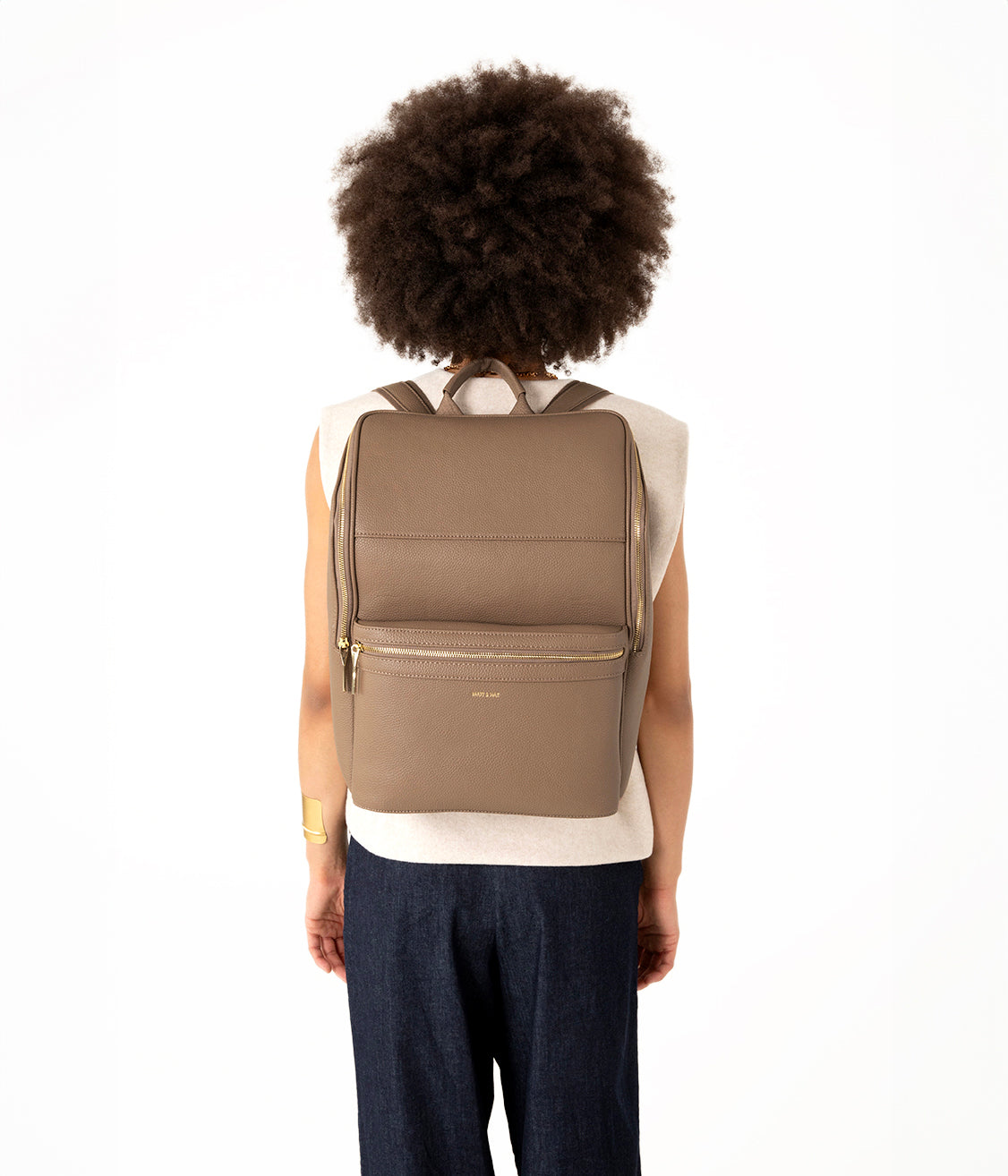 REMI Vegan Backpack – Grain | Color: Fudge - variant::fudge