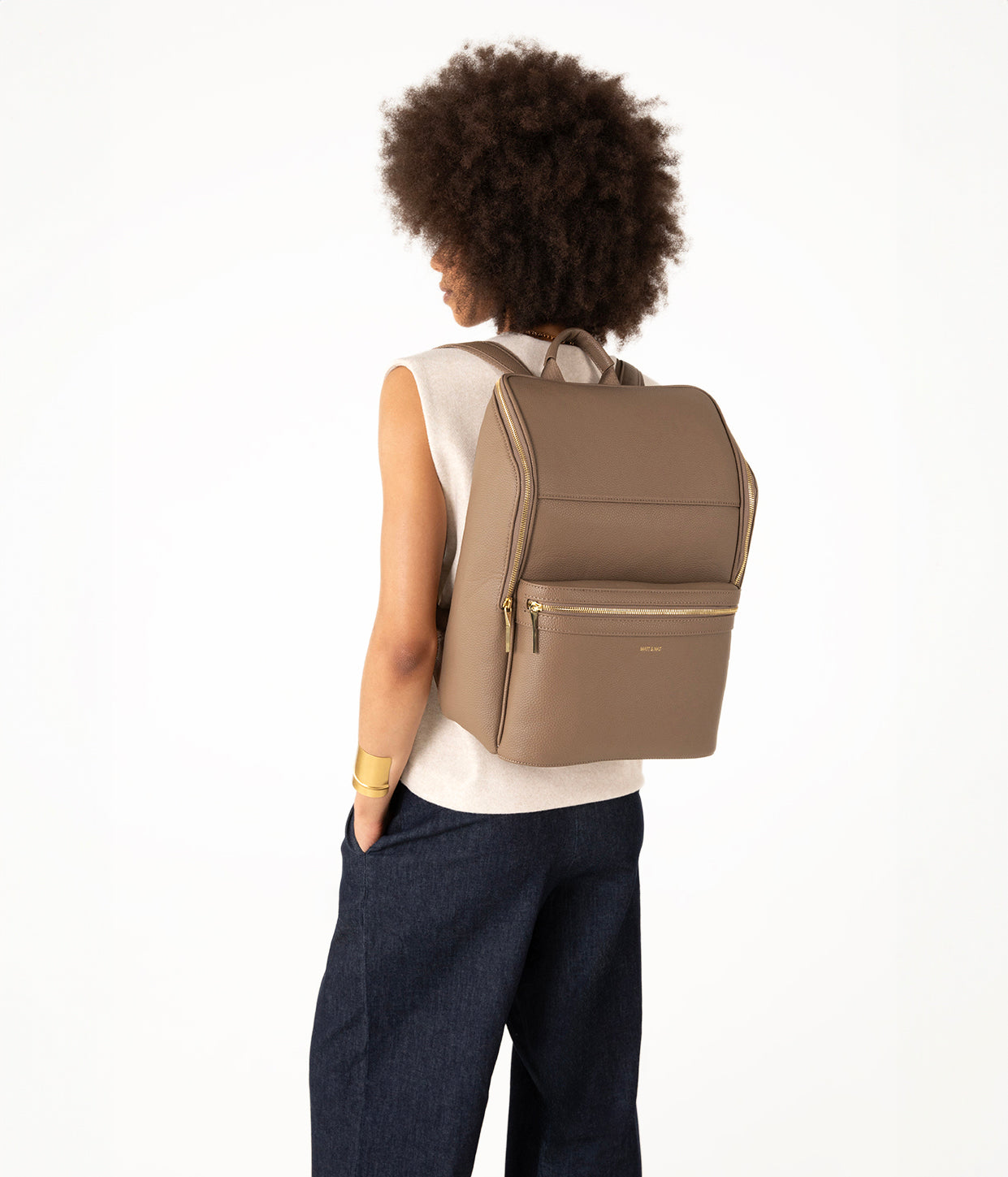 REMI Vegan Backpack – Grain | Color: Fudge - variant::fudge