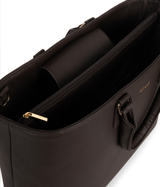 SEVYN Vegan Satchel - Grain | Color: Fudge - variant::fudge