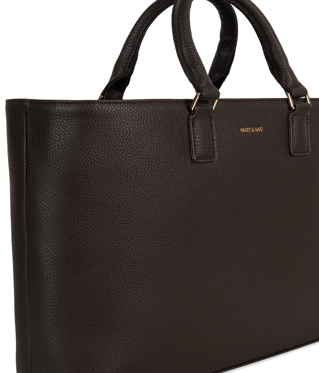 SEVYN Vegan Satchel - Grain | Color: Fudge - variant::fudge