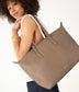 ABBI Vegan Tote Bag - Grain | Color: Cherry - variant::cherry