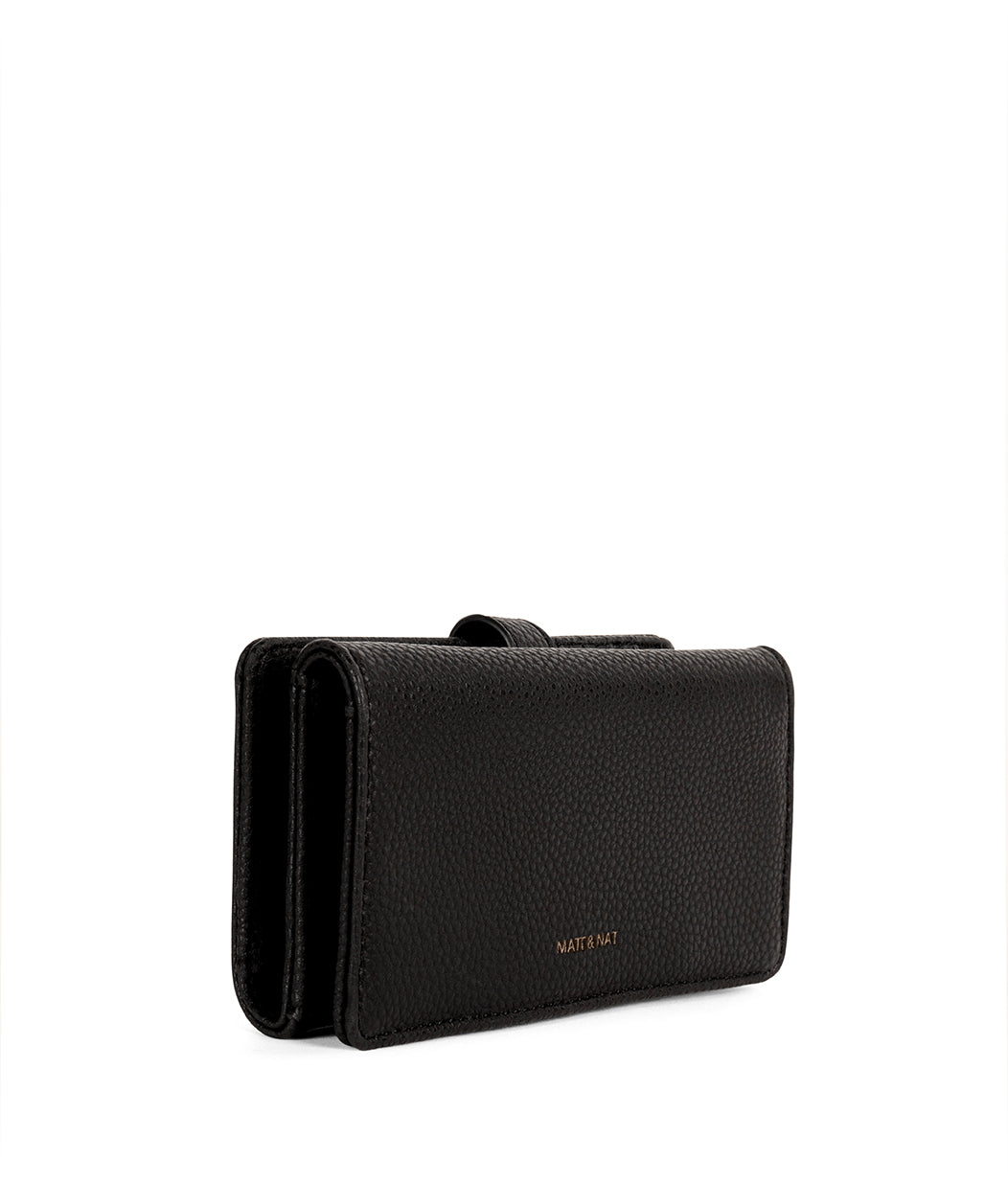 MAIRI Vegan Wallet - Grain | Color: Black - variant::black
