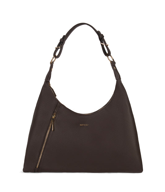 MORGAN Vegan Hobo Bag - Grain | Color: Fudge - variant::fudge