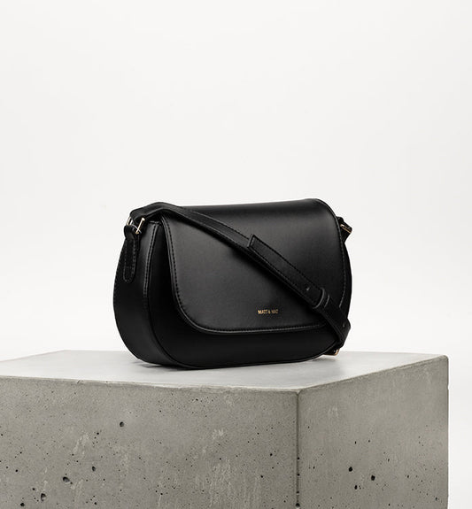 AGATHE Vegan Crossbody Bag - UPPEAL™ | Color: Black - variant::black