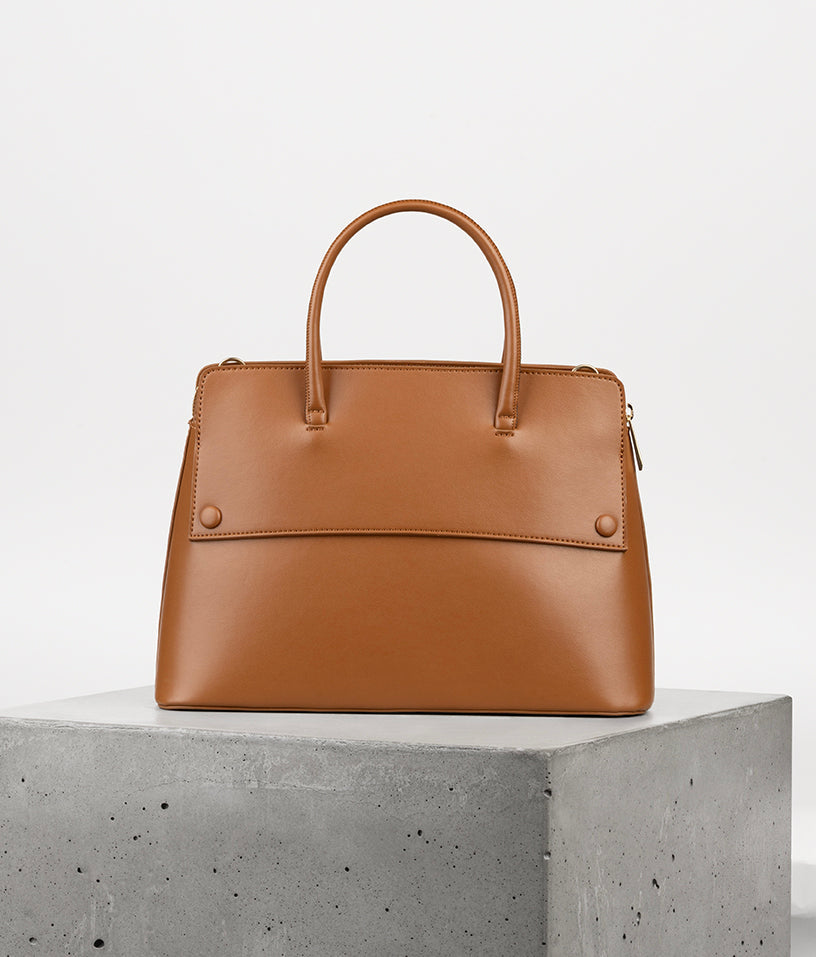 SILVA Vegan Satchel - UPPEAL™ | Color: Nutty - variant::nutty