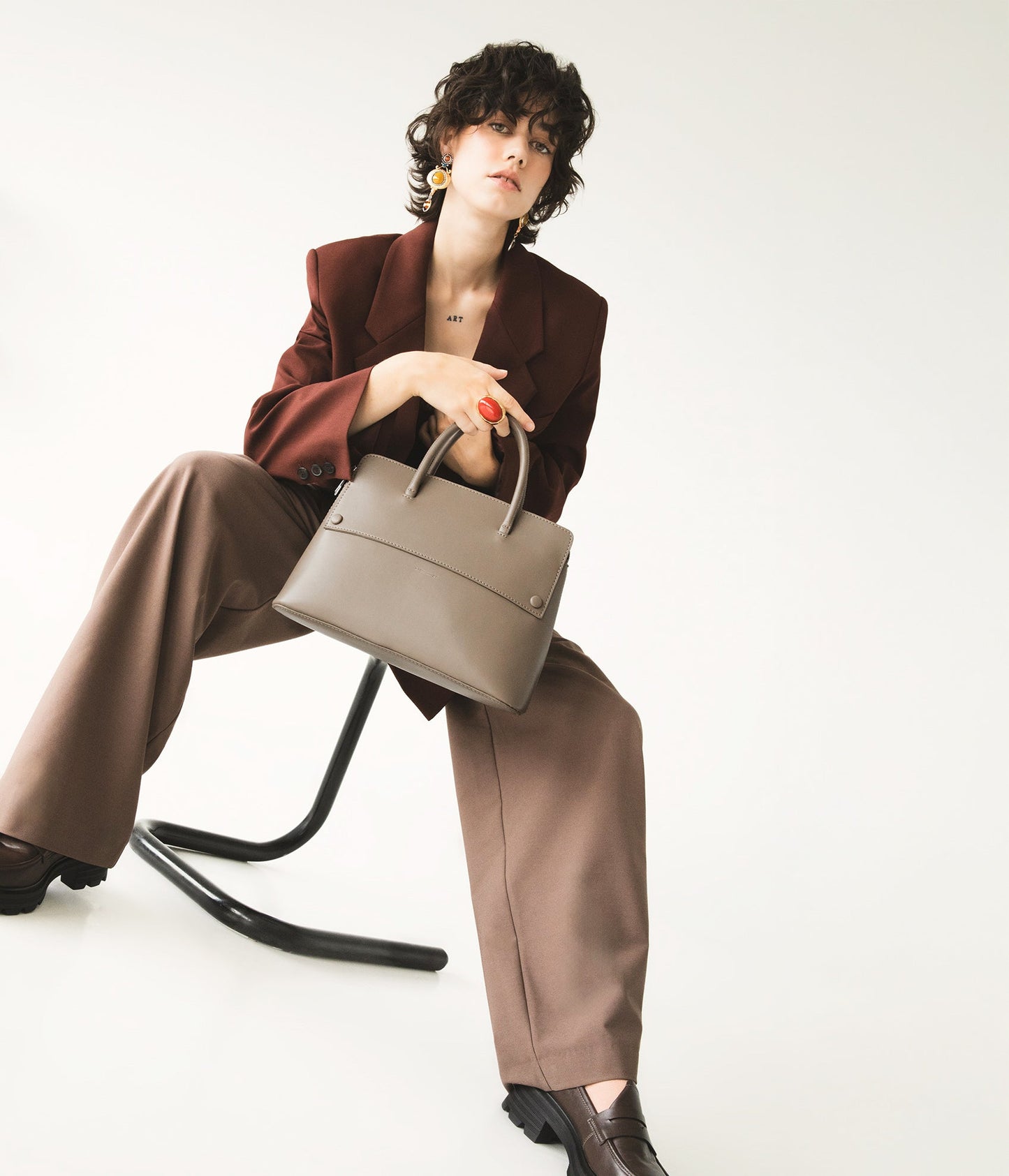 SILVA Vegan Satchel - UPPEAL™ | Color: Nutty - variant::nutty