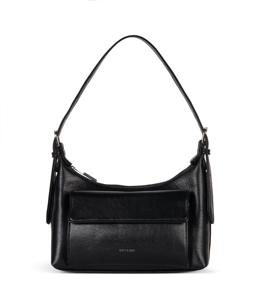 BEL Vegan Shoulder Bag - Theme | Color: Black - variant::black