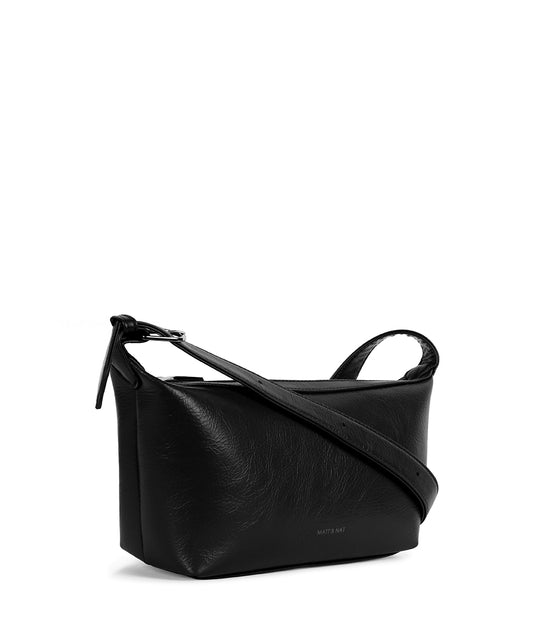 CASTLE Vegan Crossbody Bag - Theme | Color: Black - variant::black