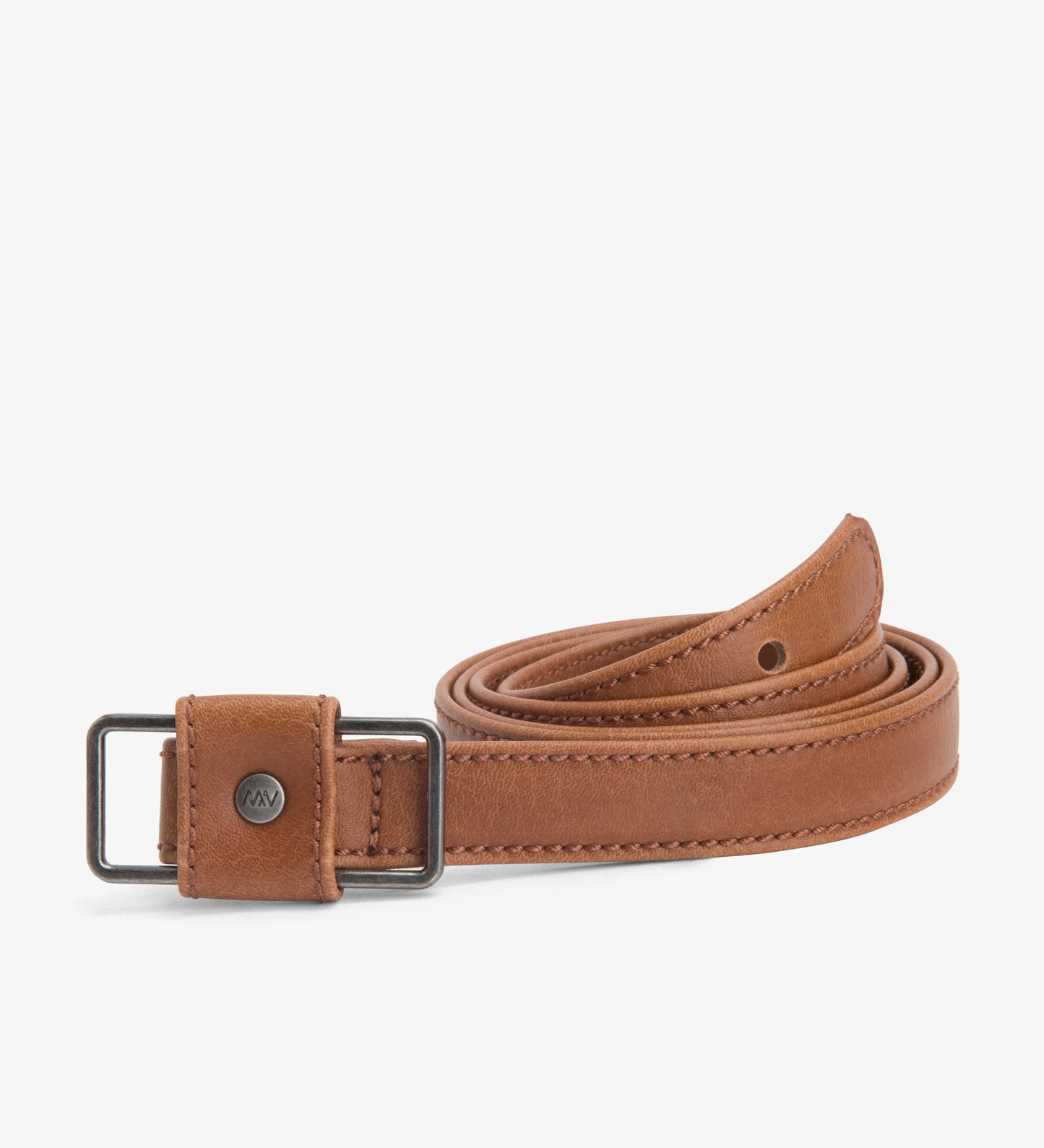 YOKO Women's Vegan Leather Belt | Color: brown- variant::chili