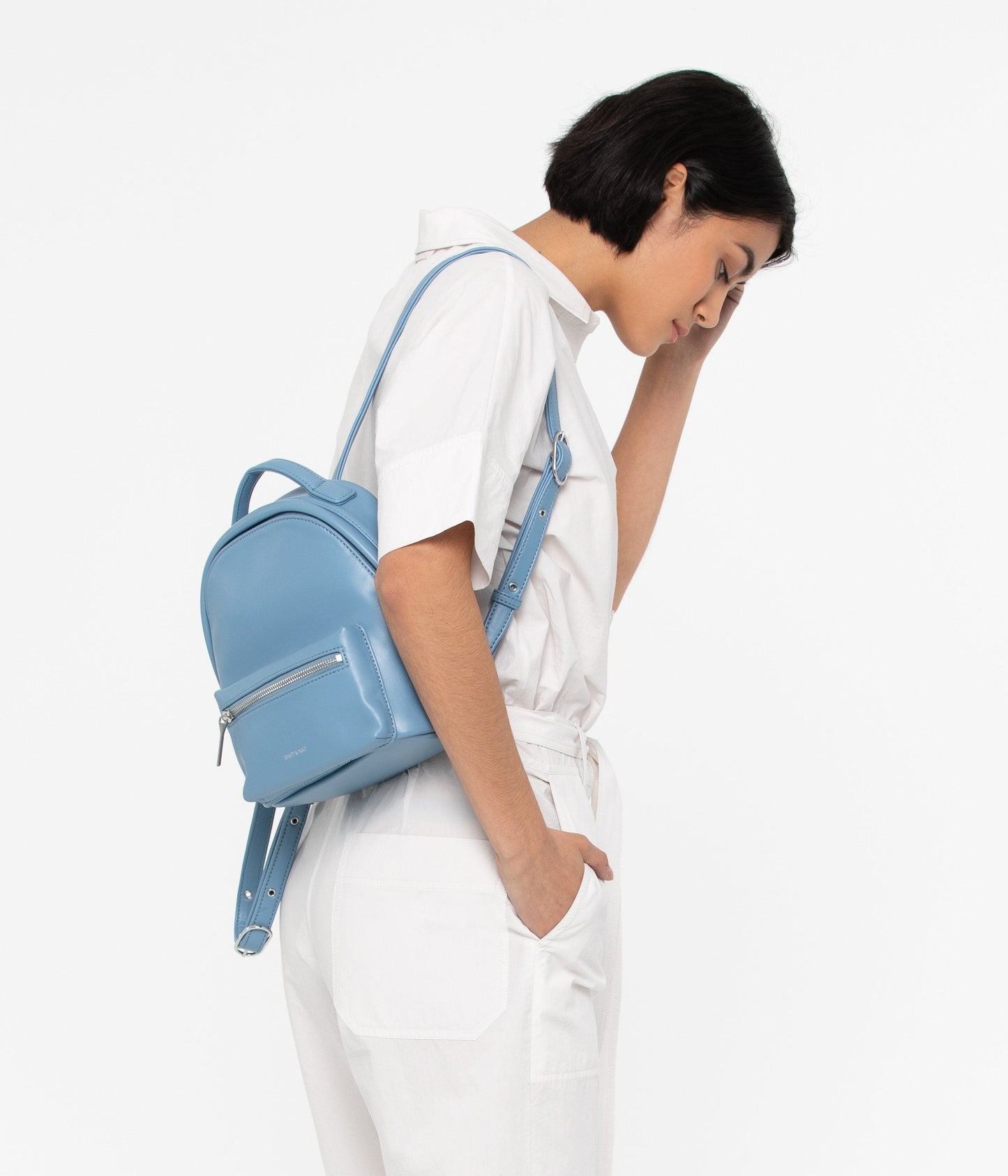 BALIMINI Vegan Mini Backpack - Loom | Color: Blue - variant::liquid