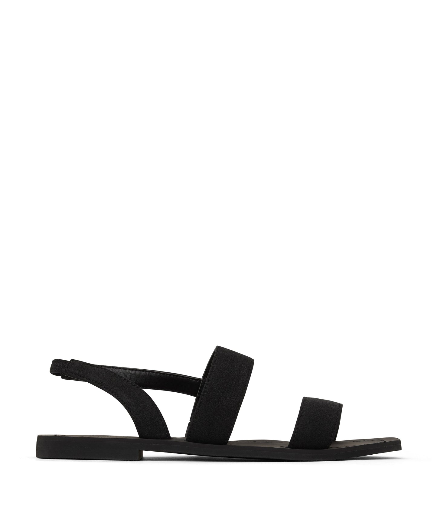TILIE Women's Vegan Flat Sandals | Color: Black - variant::black