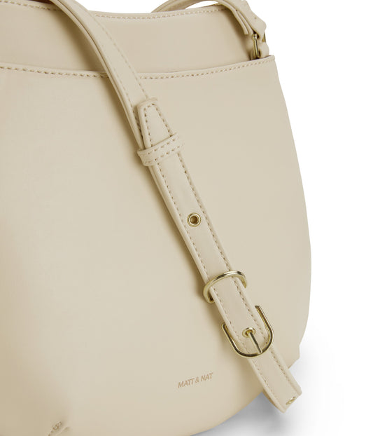SALO LG Vegan Crossbody Bag - Loom | Color: White - variant::tapioca