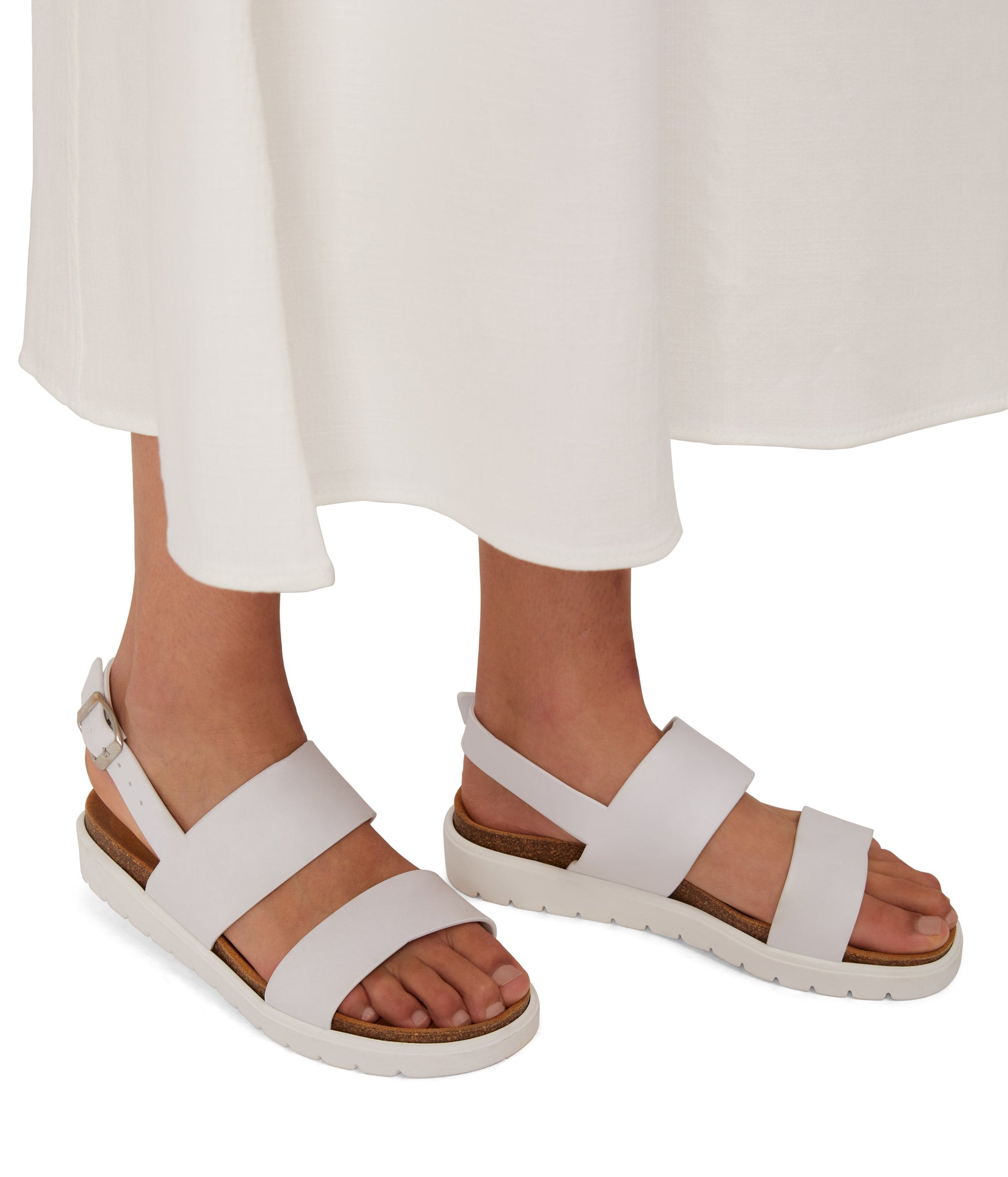 ASHAI Vegan Sandals | Color: White - variant::white