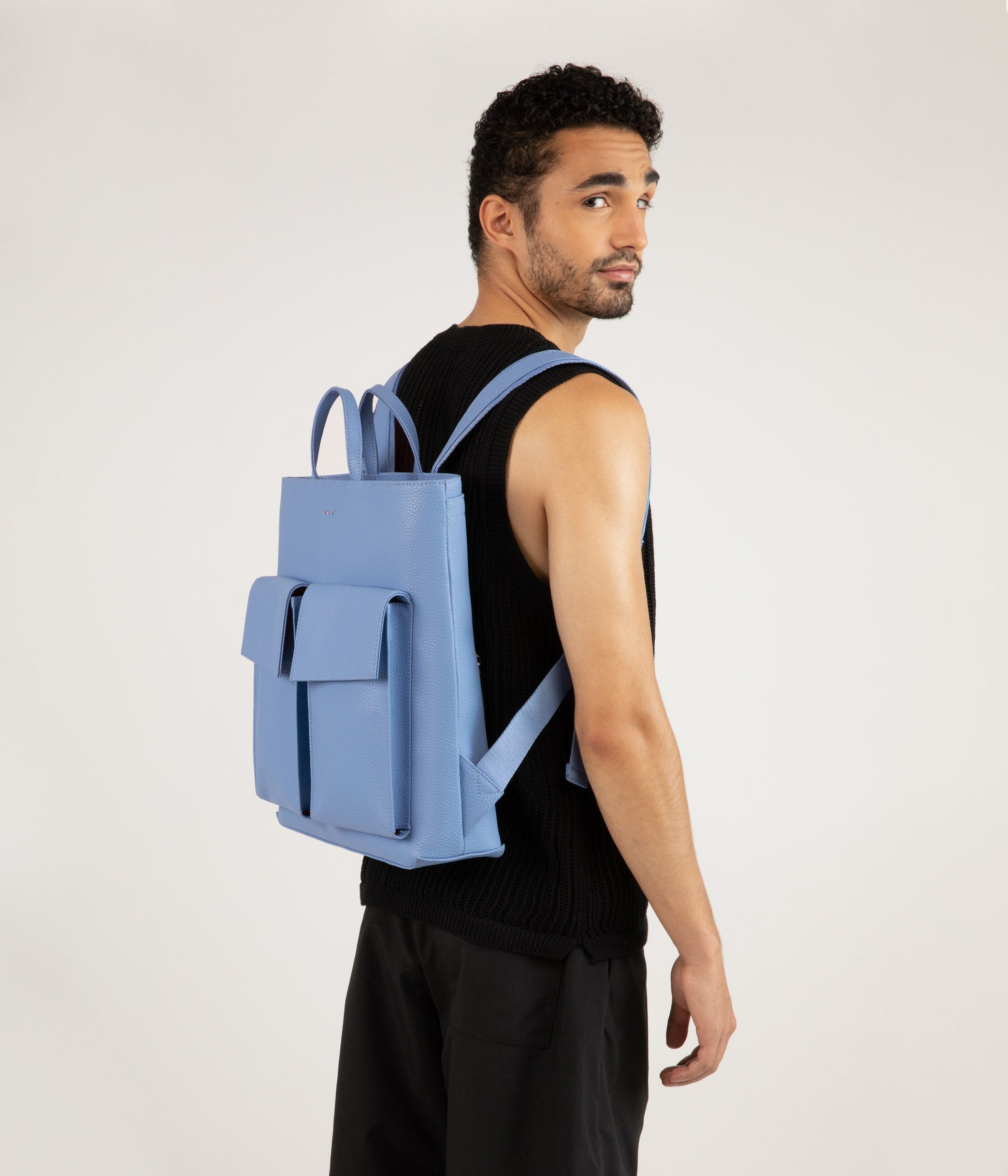 MYRON Vegan Backpack - Purity | Color: Blue - variant::coast