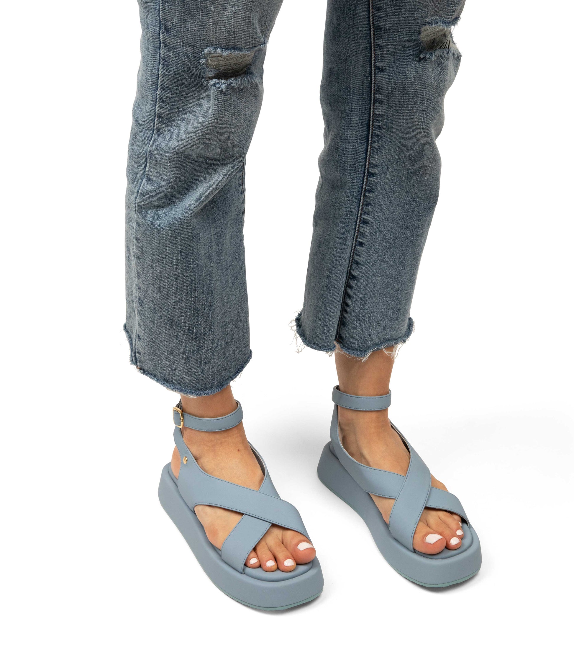 NOYA Women's Vegan Sandals With Straps | Color: Pink - variant::blush