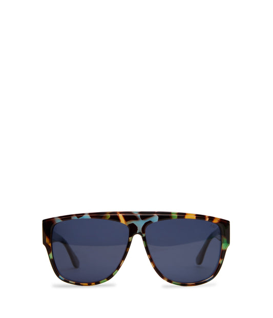 AYA Retro Squared Sunglasses | Color: Black & White - variant::print