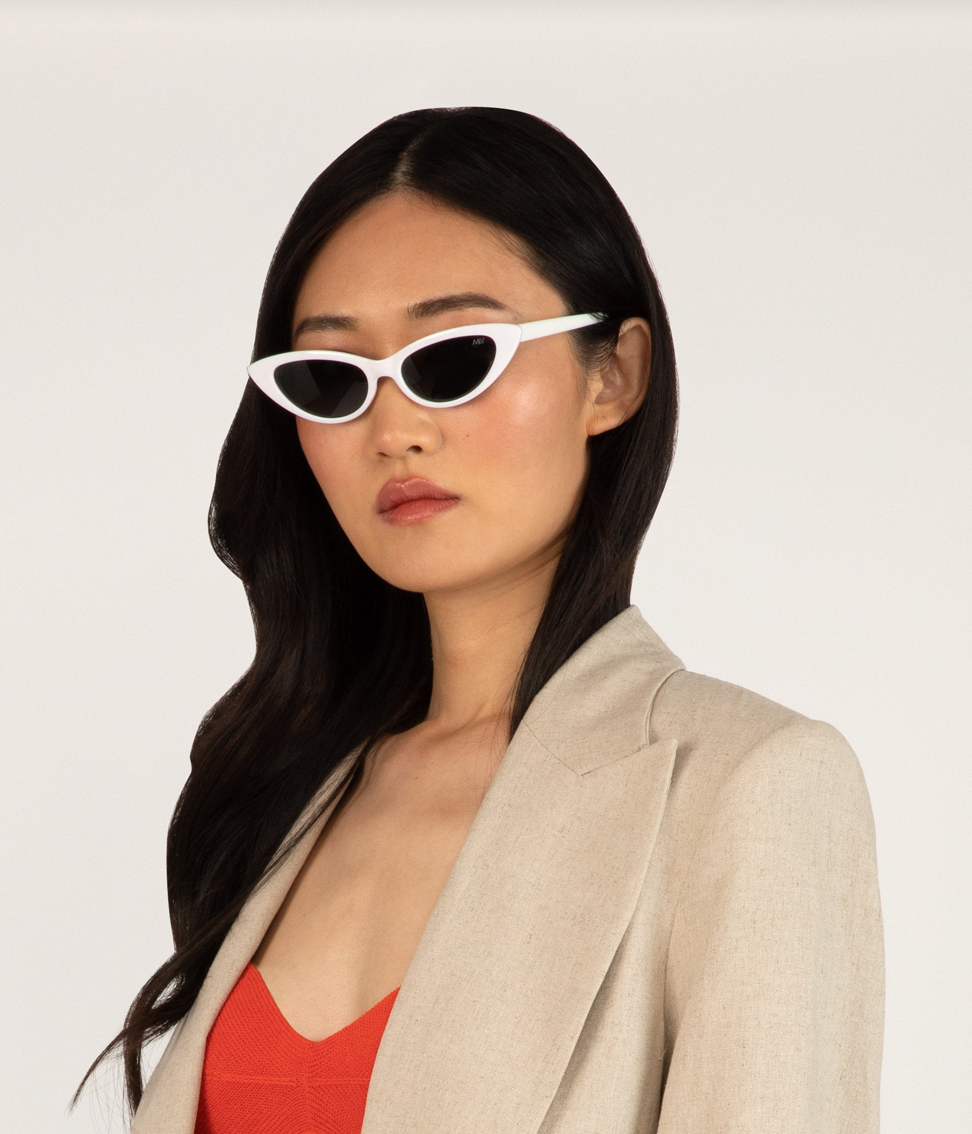 ELSA Cat-Eye Sunglasses | Color: White - variant::white