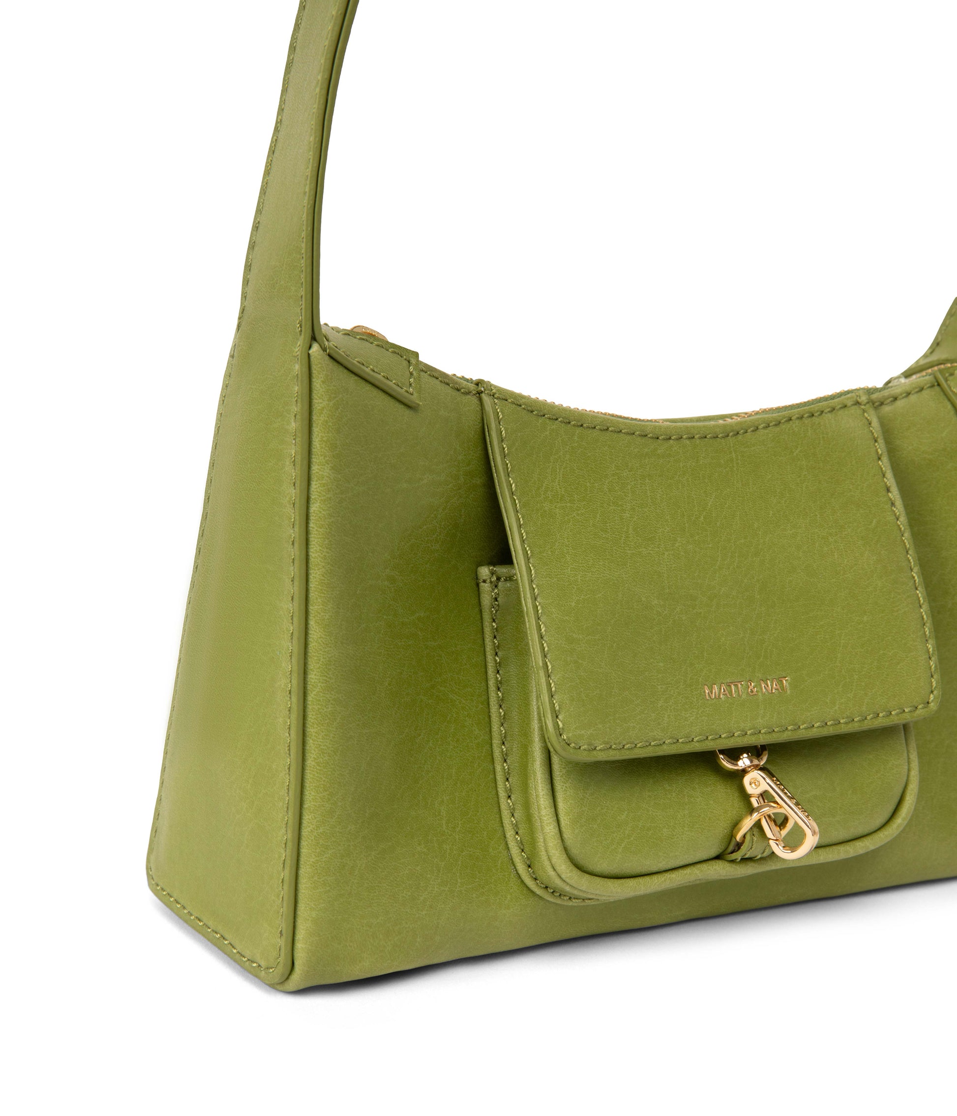 LOTI Vegan Shoulder Bag - Vintage | Color: Green - variant::frog