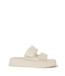 EMIE Women's Vegan Platform Sandals | Color: White - variant::eggshell