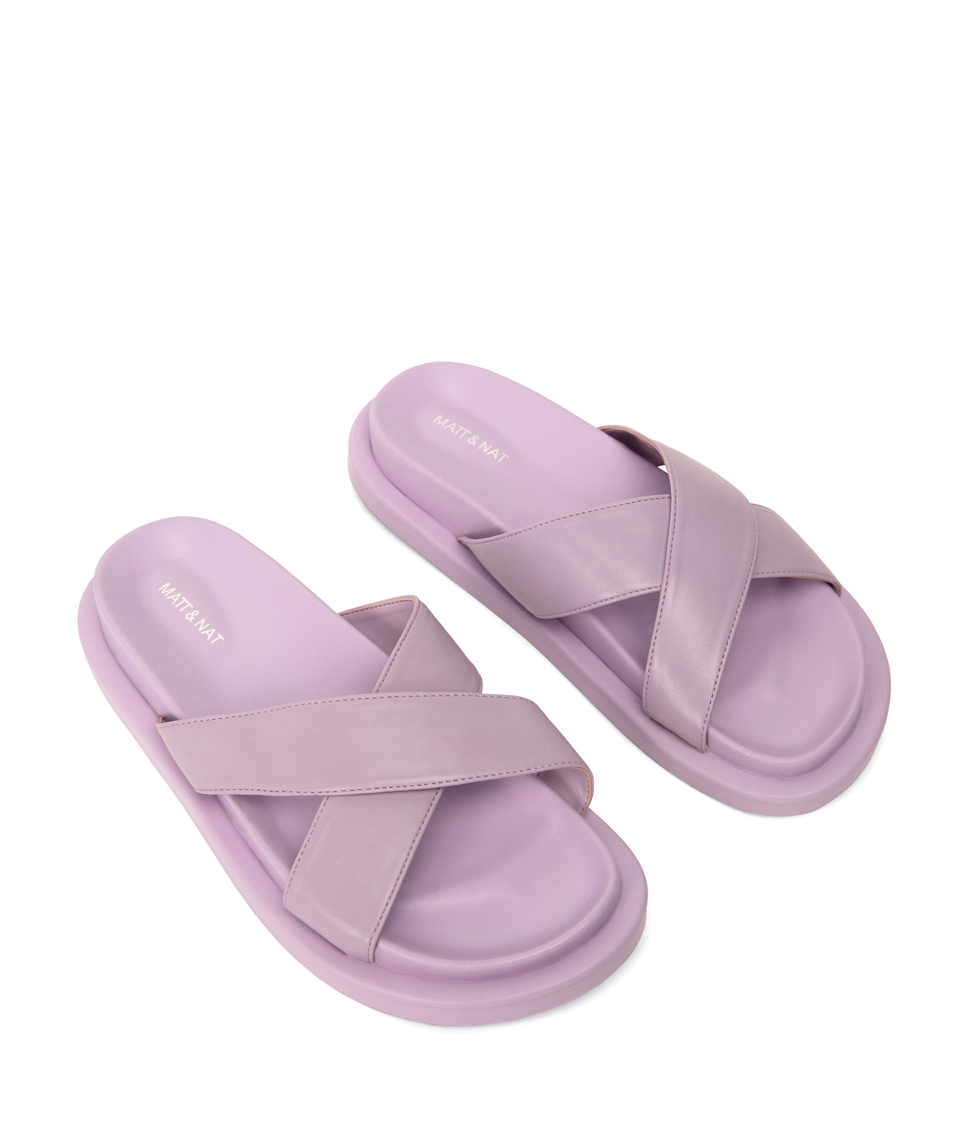 ALVERA Women's Vegan Flat Sandals | Color: Purple - variant::lilac