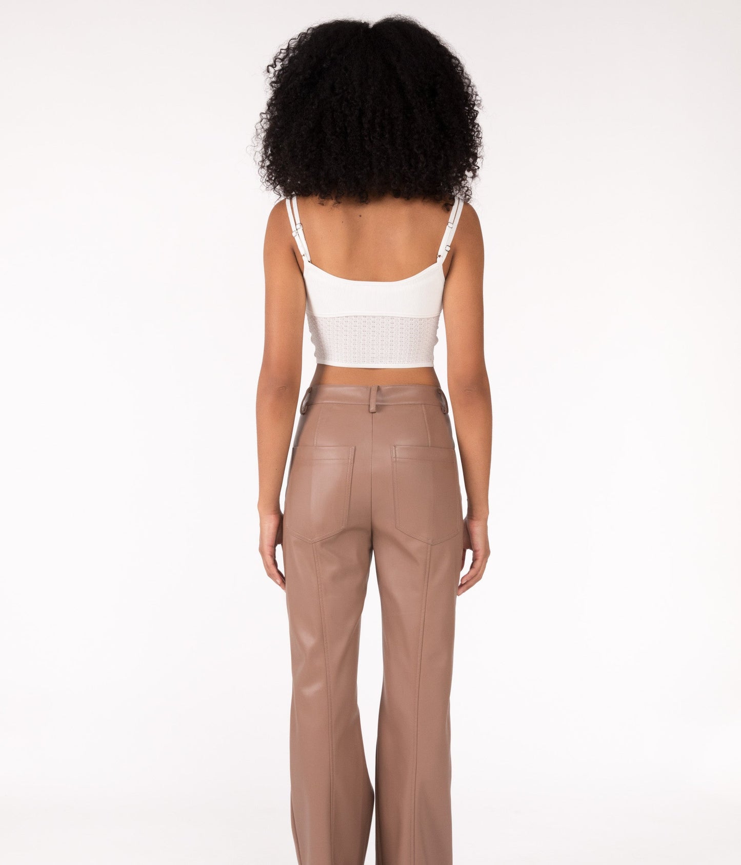GWEN Women's High-Waisted Vegan Pants | Color: Black - variant::black