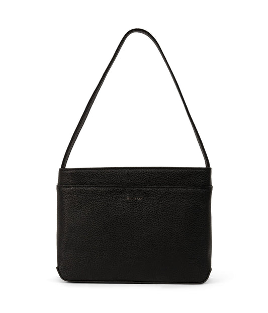 LUISA Vegan Shoulder Bag - Purity | Color: Black - variant::black