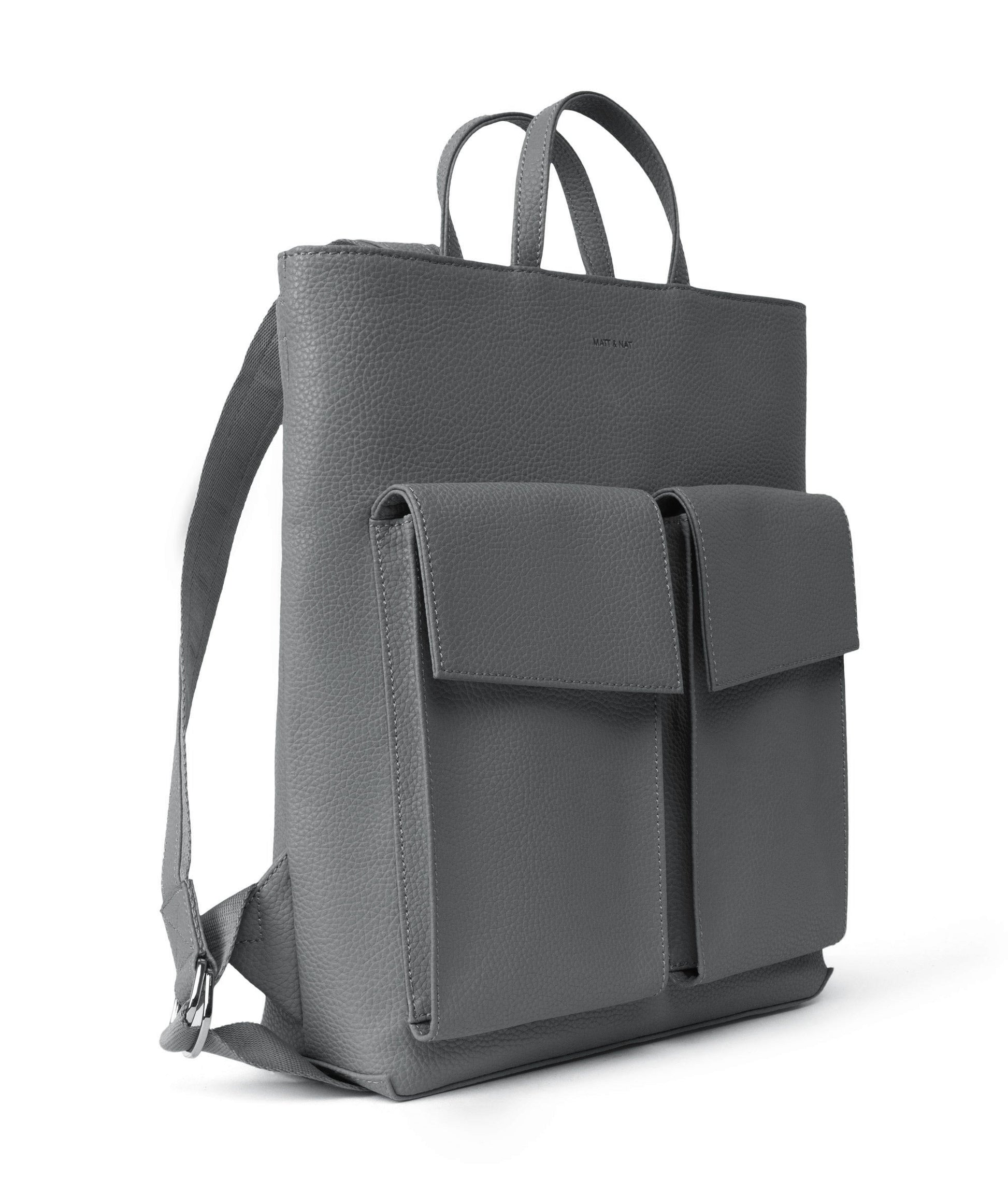 MYRON Vegan Backpack - Purity | Color: Grey - variant::shade