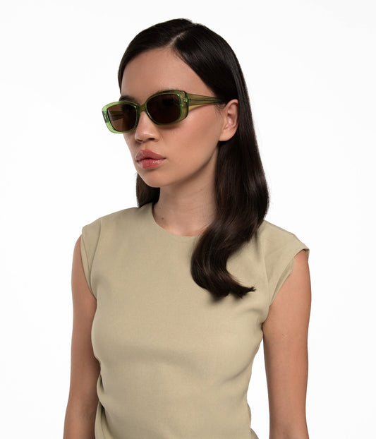 NORR Square Sunglasses | Color: Brown - variant::brown