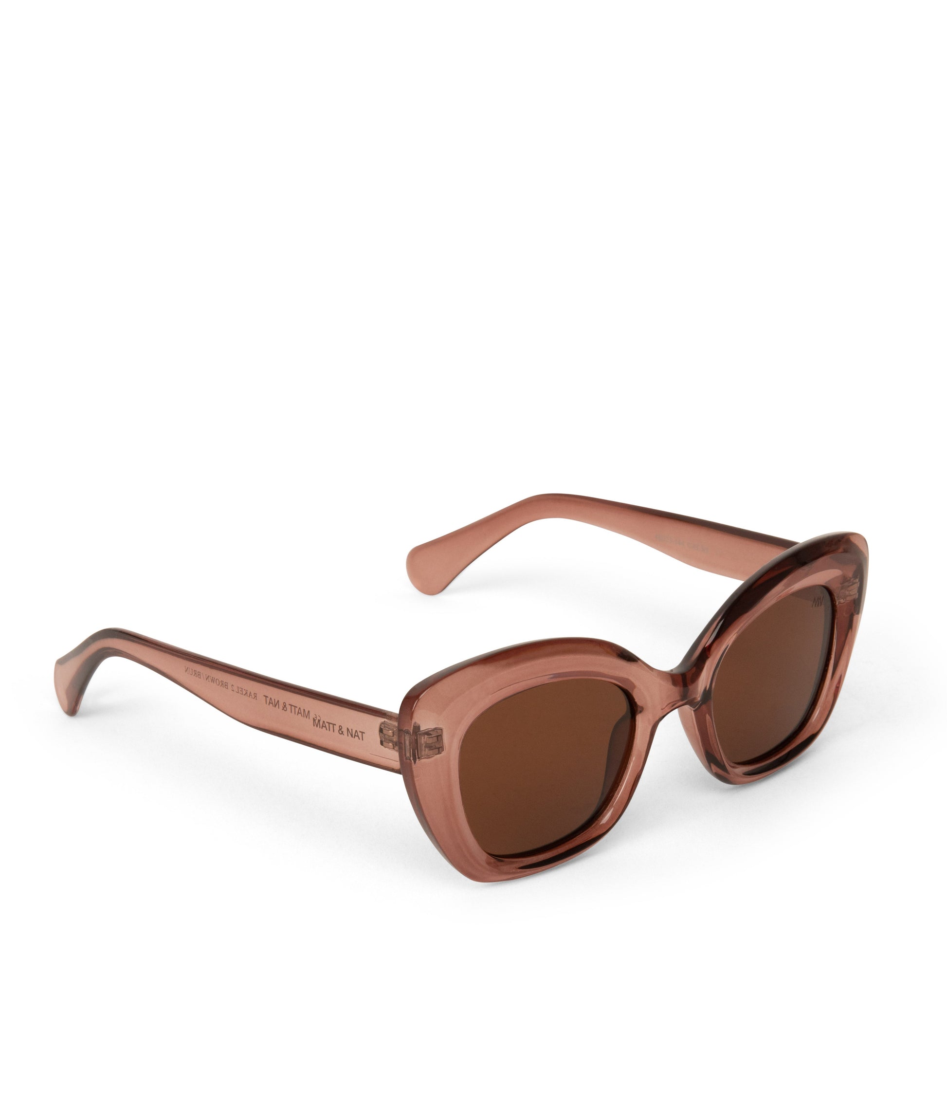 RAKEL-2 Recycled Cat-Eye Sunglasses | Color: Brown - variant::brown