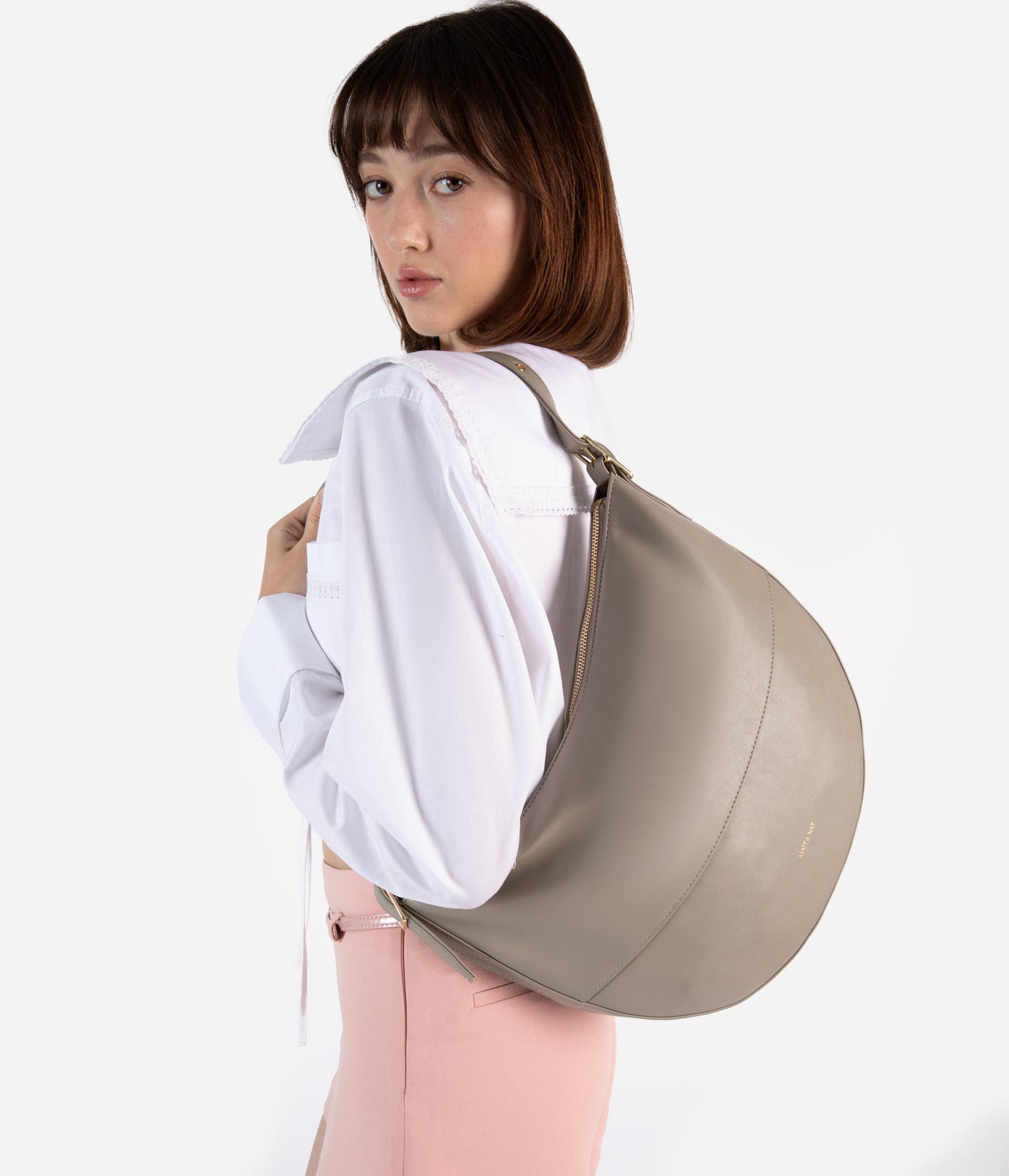 ESTHER Vegan Hobo Bag - Forum | Color: Grey - variant::cave